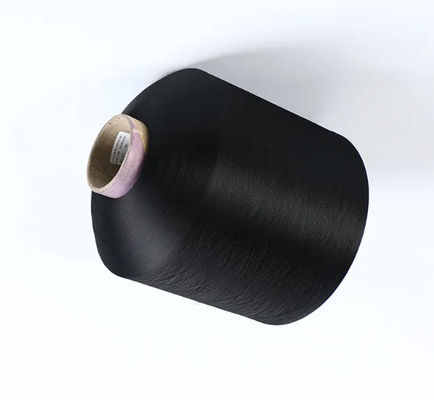 100% FDY Cerah 150D Diamond Garment Hitam Polyester Tekstur Garment Untuk Label