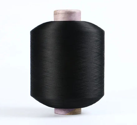 100% FDY Cerah 150D Diamond Garment Hitam Polyester Tekstur Garment Untuk Label