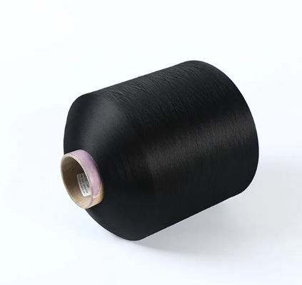 100% FDY Cerah 150D Diamond Garment Hitam Polyester Tekstur Garment Untuk Label
