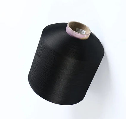 100% FDY Cerah 150D Diamond Garment Hitam Polyester Tekstur Garment Untuk Label