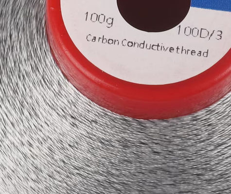 100D/3 Benang Serat Karbon Anti Static Thread Conductive Benang Untuk Jahit