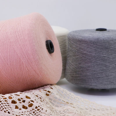 Benang campuran akrilik murni lembut 100% Spun dan 35% Stretch Color