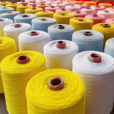 Fansy Sewing Polyester Spun Yarn Custom Ring Hot Fabric Polyester Viscose Blended Yarn