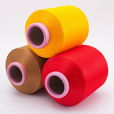 Elastisitas kaus kaki poliester Daur Ulang Textured Yarn 560D Spandex Covered Yarn