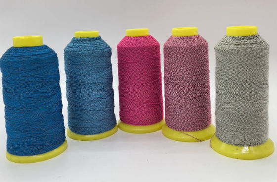 Disesuaikan Super Cerah Double Sided Reflective Yarn High Visibility Material Untuk Garment & Tekstil Menenun