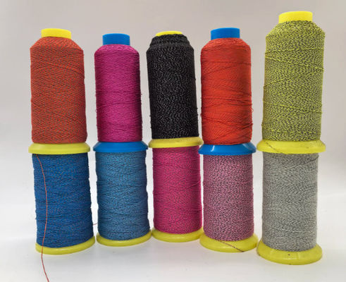 100% Polyester Pelangi Berwarna-warni Lengan Reflektif Sisi Ganda Untuk Merapikan Cuci Ketahanan 0,25mm 0,5mm 1mm