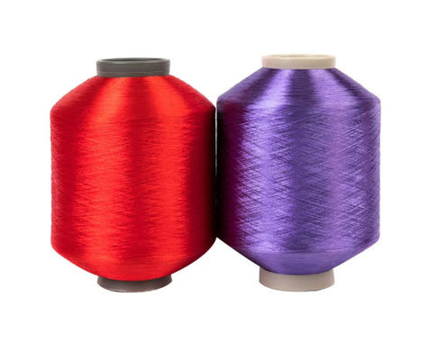 Garmen Berlian Polyester Cerah 75/36 Tex Fdy Putih Untuk Kain Tekstil